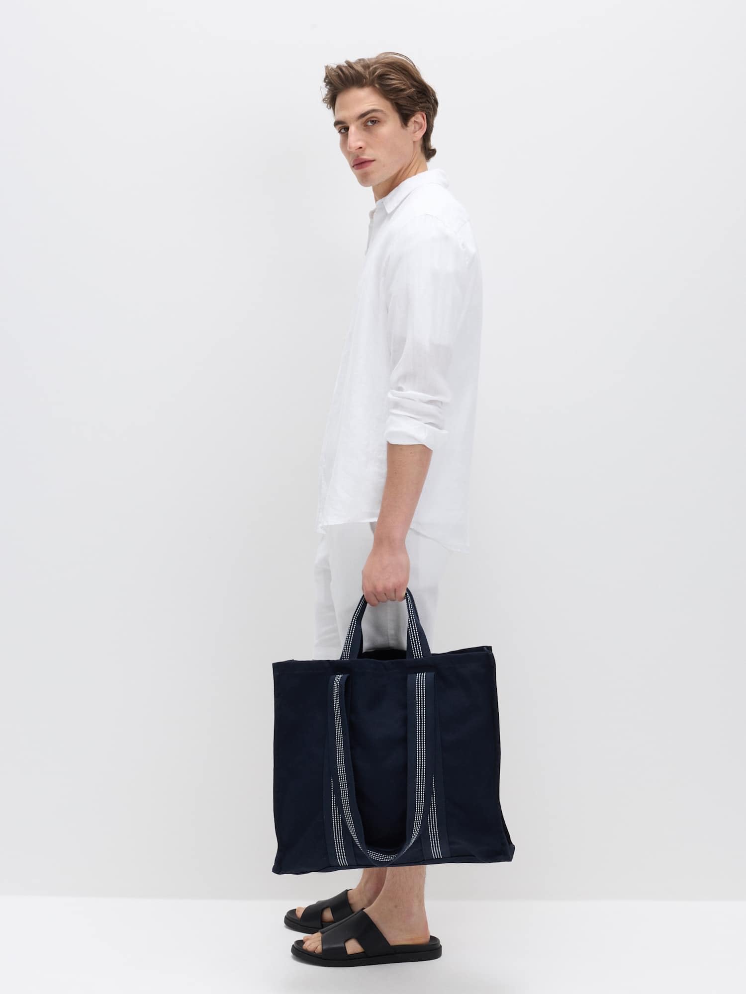 Marks & Spencer Chemise Homme en Pur Lin, Coupe Standard, Respirante
