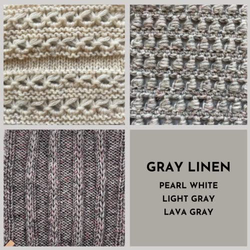 Image of Cotton to The Core Worsted Cotton Yarn, 3-Pack (654Yds /300G), Gray Linen | Worsted Weight Cotton Yarn for Crocheting with Free Patterns, Beginners Friendly - #4 Medium Worsted Weight Yarn for Knitting