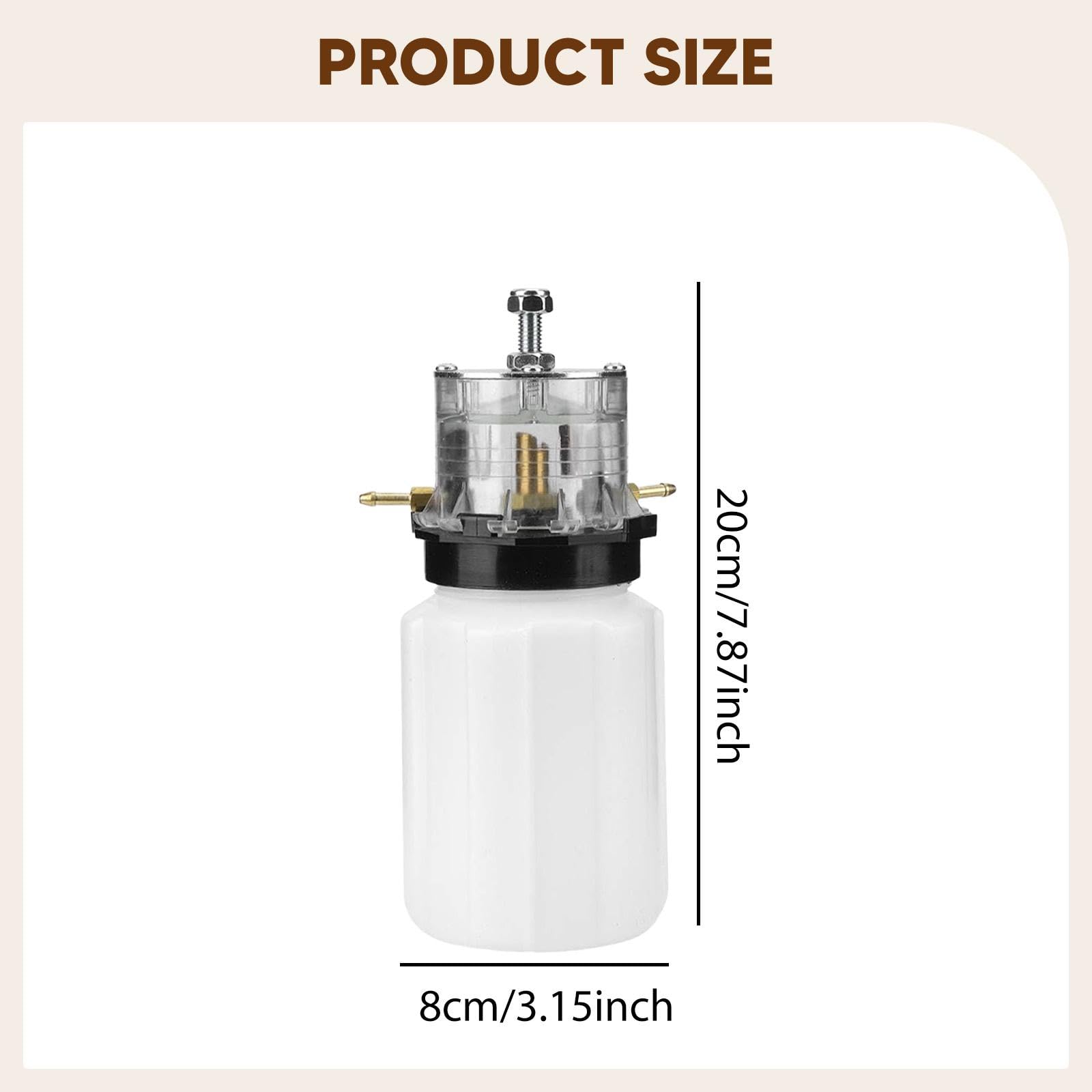 Colcolo Recipiente de Aceite para Bomba de vacío, Resistente, para ordeño Industrial, Accesorio para Bomba de vacío, depósito de Aceite para