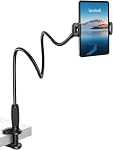 Lamicall Gooseneck Porte-comprimé pour lit - [Tube à ruban sans effort] Support de tablette pour bras flexible, réglable iPad Support pour lit, support de pince de bureau pour 4.7-13" iPad, Kindle, Commutateur, Galaxy, iPhone
