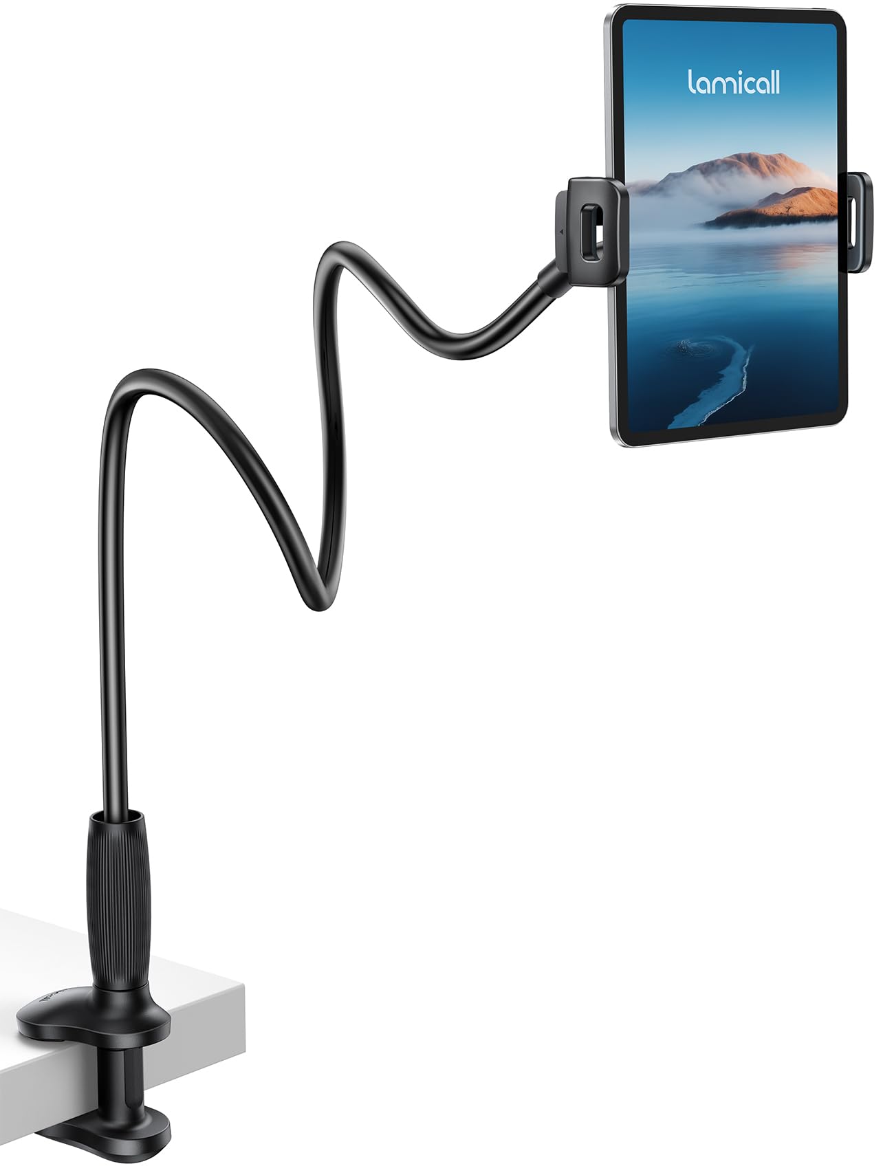 Lamicall Supporto Tablet con Collo di Cigno 85cm Braccio Flessibile 360° Rotazione per iPad Pro/Air/Mini Kindle 4,7-13"
