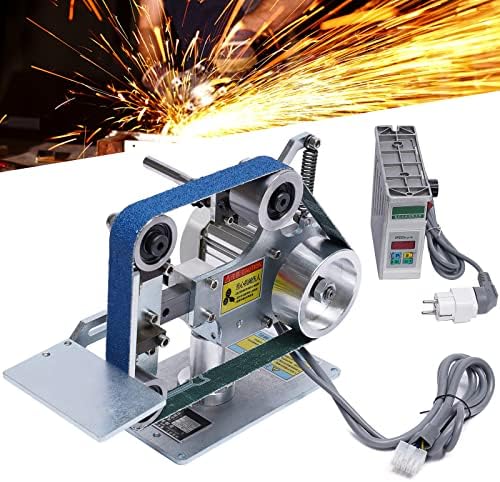 Ponceuse à Bande 300W - Meuleuse Électrique Vitesse Réglable - Kit Polissage/Meulage
