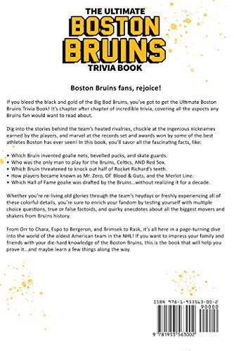 The Ultimate Boston Bruins Trivia Book: A Collection of Amazing Trivia Quizzes and Fun Facts for Die-Hard Bruins Fans!
