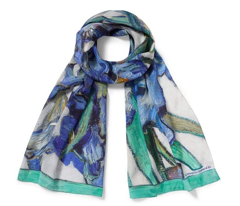 Metropolitan Museum of Art, 'Van Gogh Irises' Oblong Silk Scarf, 64 Inches x 16.5 Inches2
