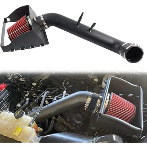 RiAiCiING Cold Air Intake kit with Heat Shield Fit for 2015-2020 Ford F150 5.0L V8 Cover