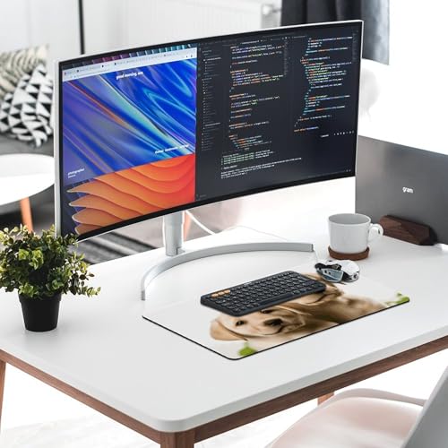 Mouse pad grande blanco con base de goma antideslizante miniatura 6