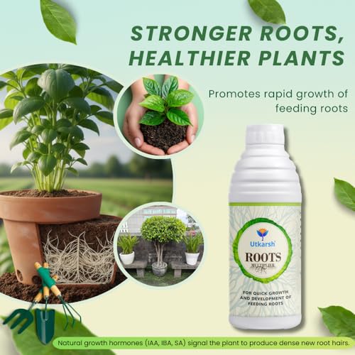 Image of Utkarsh Roots Multiplier Plant Food | Hairy Root Booster for Plants | Enhances Root Growth, Nutrient Uptake & Plant Health (1 Lit; Pack of 1)