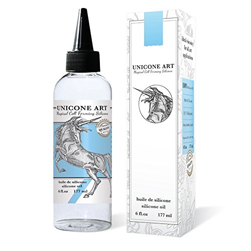 Acrylic Pour Oil for Art - 100% Pure Silicone - Large 6 oz. Size - Highest Grade - Magical Cell Forming Silicone Oil - Great Value