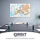 ORBIT GLOBES & MAPS - Politische Europakarte in deutsch, Pinnwand mit Holzrahmen, Aktuell 2025, 90x60 cm, deutsch, Maßstab 1:46 Mio mit Fähnchen und Pins sowie Befestigungsmaterial