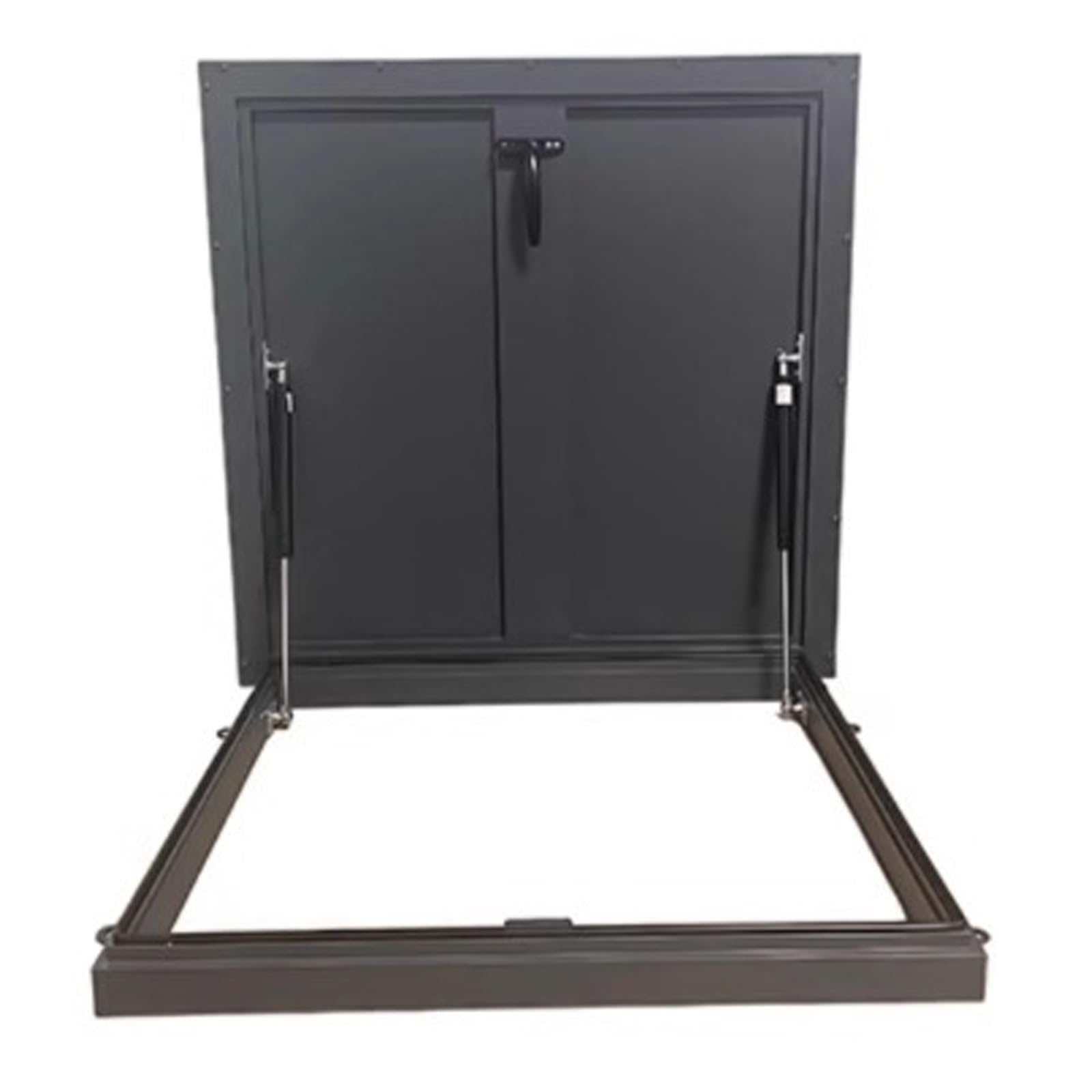 Trampilla de techo de 70x70 cm con amortiguador hidráulico y manija de apertura asistida