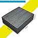 QISF 2PCS Cuttable Polyethylene Foam Block 12x10x3.5Inch Packing Sheet,9CM/3.5In Thick Padding Inserts Foam for DIY Crafts,Cases and Boxes Packing, Black