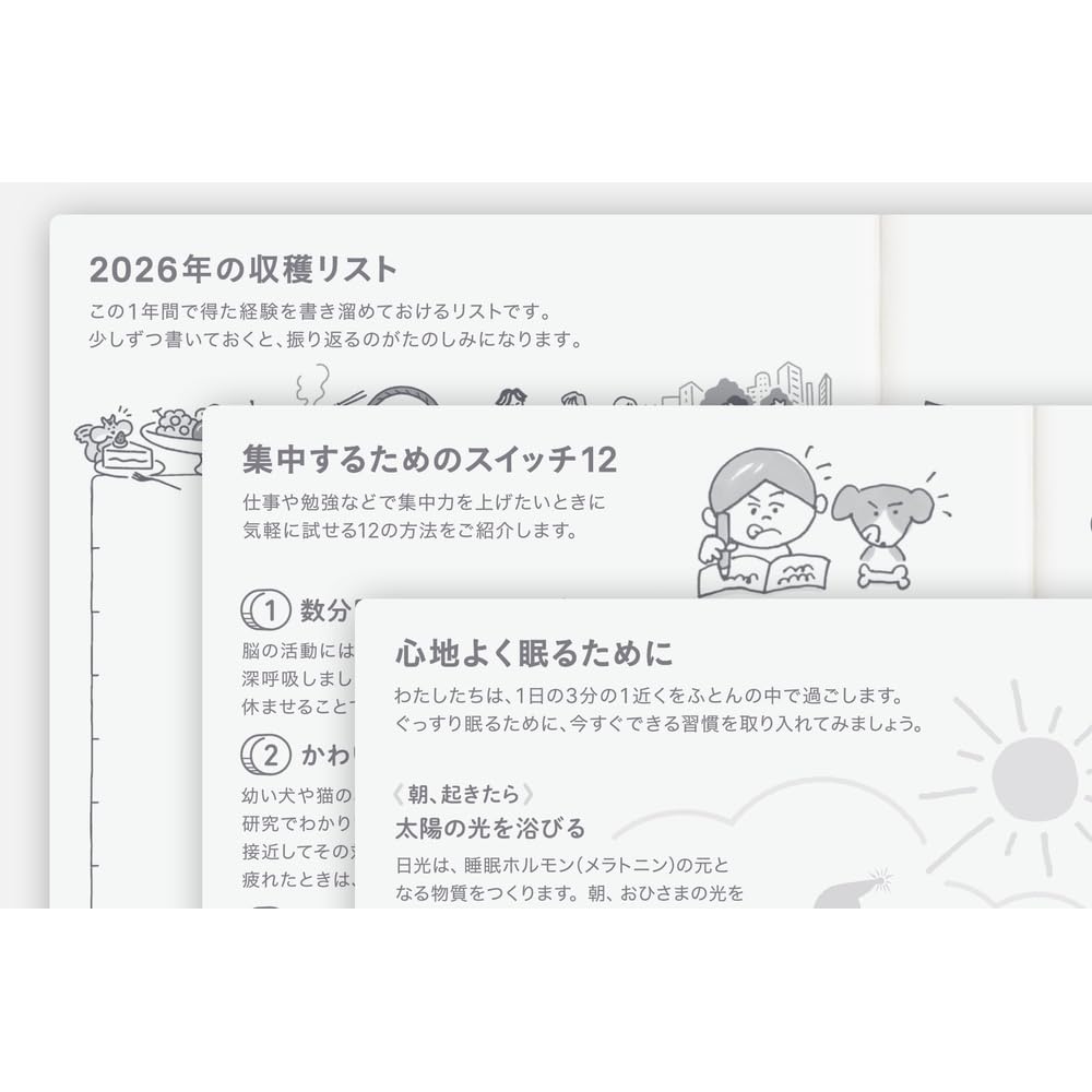 Hobonichi Techo 2026 Libro original – A6, japonés, diario, principios de enero, principios de domingo, planificador