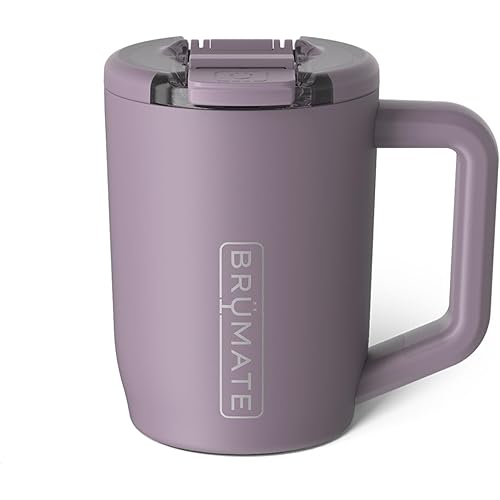 BrüMate Müv - 15oz 100% Leak Proof Insulated Coffee Mug with Handle & Lid - Stainless Steel Coffee Travel Mug - Double Walled Coffee Cup (Lilac Dusk)