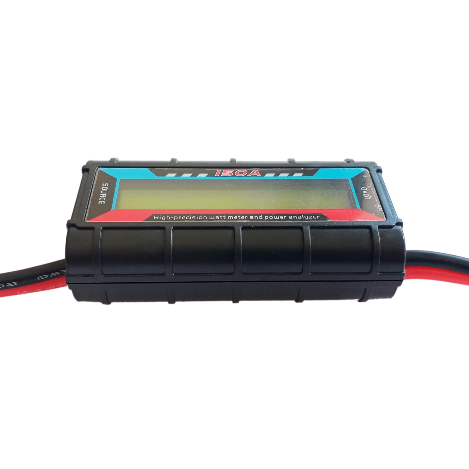 150A RC Watt Meter, Analizzatore di potenza ad alta precisione, DC 0-60V Volt Amp Watt Checker Tester, con schermo LCD giallo digitale per tensione, corrente, potenza, carica e misurazione