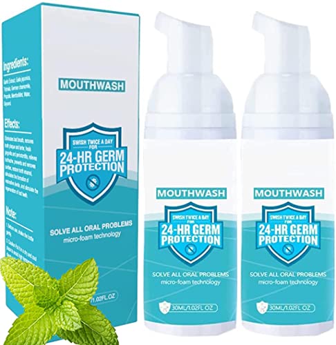 2Pcs 30Ml Toothpaste Foam,Mouthwash To Remove Dental Calculus, Teeth Cleaning Foam Mousse,Press Cleaning Foam Toothpaste,Teeth Care Mouthwash #TOP8