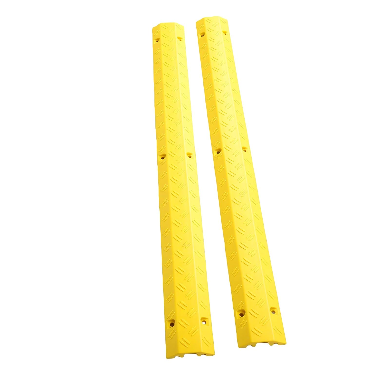 FTVOGUE Protège-câble Lourd Antidérapant, Rampe Modulaire pour Câbles, Réduction des Risques de Trébuchement pour Sol Extérieur, avec Surface Texturée pour Zones à Fort Trafic