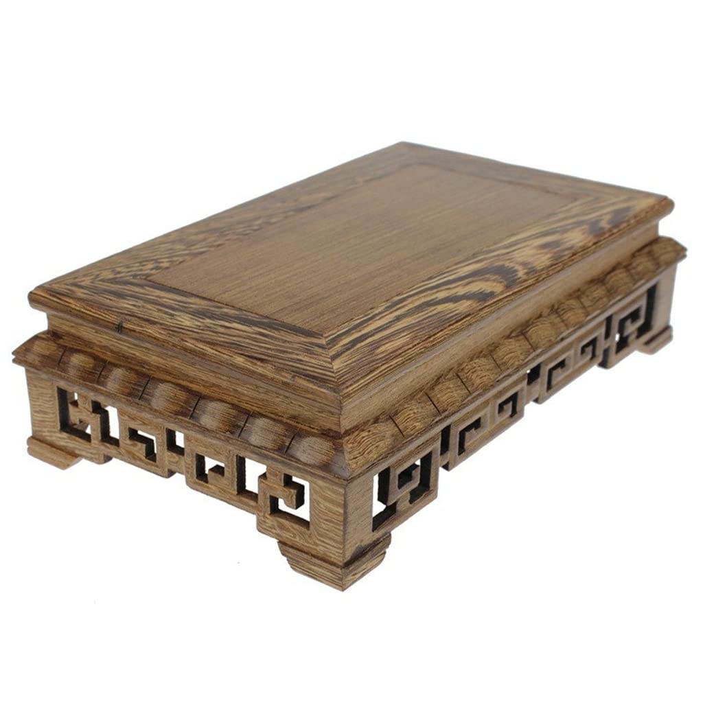 Support pour plantes intérieur sellette bois table creuse bonsaï L