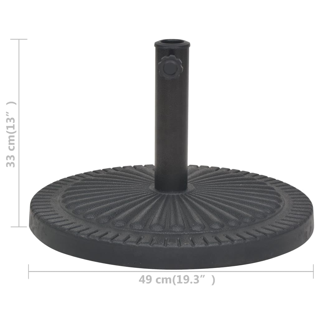 Générique Socle de Parasol Résine Rond Noir 14 kg,Maison & Jardin,Pelouses & Jardins,Vie en extérieur,Accessoires pour parasols & voiles d'ombrage,Supports pour parasols,43657