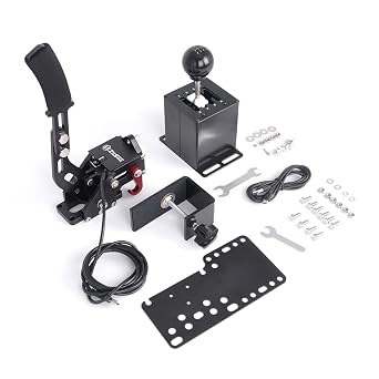 ZHSYMX PC Racing Game USB Handbrake and Racing Simulator Shifter with Thrustmaster T300RS/GT 6+R For Logitech G29 G27 G25 G920