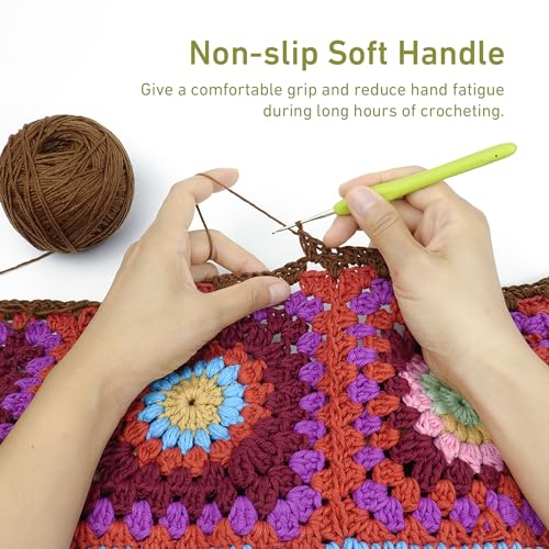 Image of 1.5mm Crochet Hook, Small Size 1.5 mm Ergonomic Crochet Hooks for Beginner, Comfort for Arthritic, 1 Pack