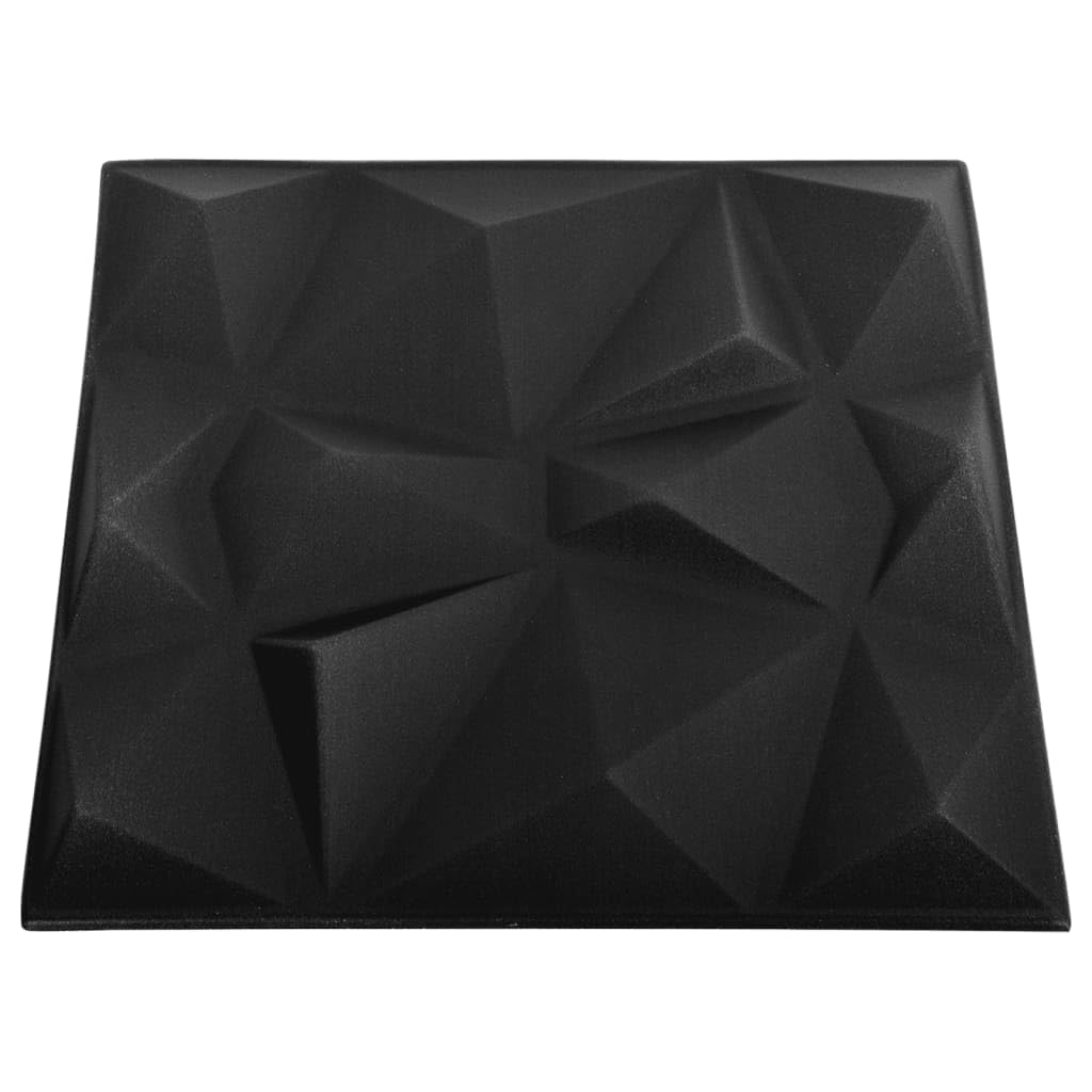 Home outdoor inne panele ścienne 3D, 12 szt. 50 x 50 cm, czarny diament 3 m