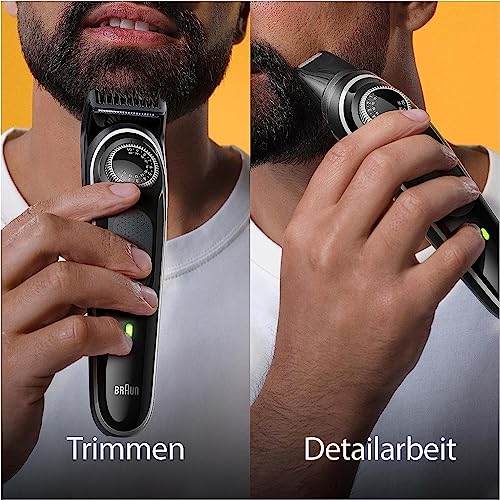 Braun Barttrimmer, Trimmer Herren, mit ultrascharfer Klinge, 40 Längeneinstellungen, wiederaufladbar mit 80 Min. kabelloser Laufzeit, Geschenk Mann, BT3440