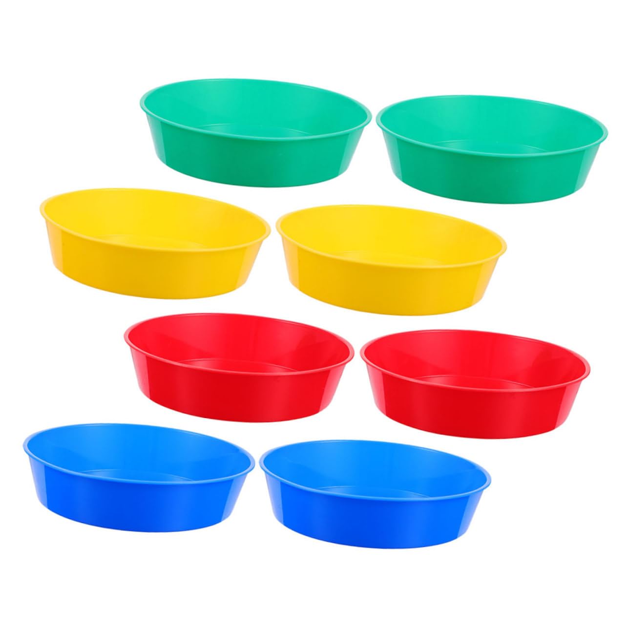 HOMSFOU 8pcs Plastic Paint Watercolor Pigment Trays Painting Palette Set for Artists Students