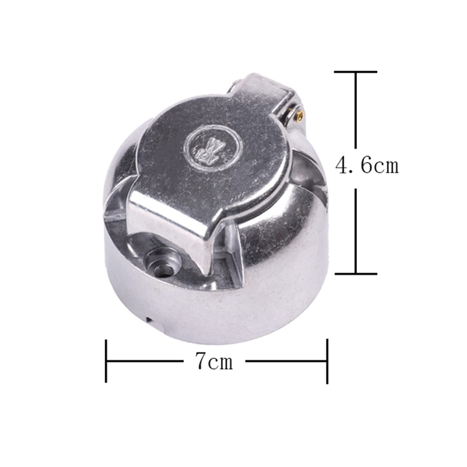 Aqxreight Staffa In Metallo Per Presa Rimorchio 7/13 Pin - Supporto Universale Nero Per Caravan, Camper, Roulotte Con Kit Viti Incluso