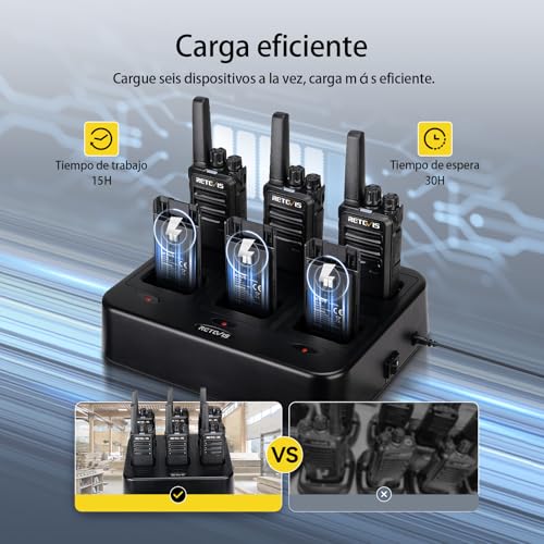 Walkie Talkie Retevis RT668 con auricular 2 pines pack de 5 2