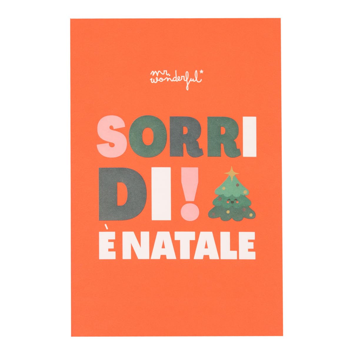 Mr. Wonderful - Christmas Card - Smile! It's Christmas - Funny Christmas Card - Includes Envelope
