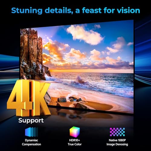 WZATCO Yuva Elite Automatic, Native 1080P Ultra Bright 12600 Lumens Projector for Home, 250” Screen | 5W Speaker | 2 Way Bluetooth | USB Screen Mirroring 7 512r7Rz5LsL