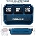 shell and turtle Bento Box Adult Lunch Box, Kids Lunch Containers for School with 4 Compartments, with Utensils, Sauce Jar, Muffin Liners, Microwave Safe, Navy