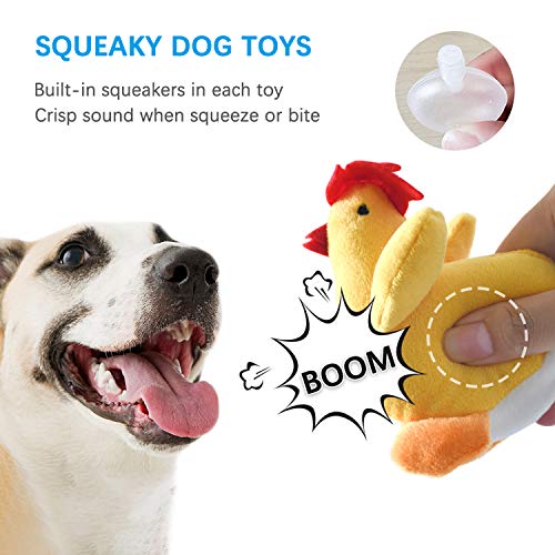 LEGEND SANDY Squeaky Plush Dog Toy Pack for Puppy, Small Stuffed Puppy Chew Toys 6 Dog Toys Bulk with Squeakers, Cute… - Image 3