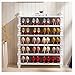 Półka na buty 6-poziomy stojak na buty Duża stojak na buty Organizator Półka do przechowywania obuwia Drewniana Korytarz Salon Room butów Organizer (Color : White)
