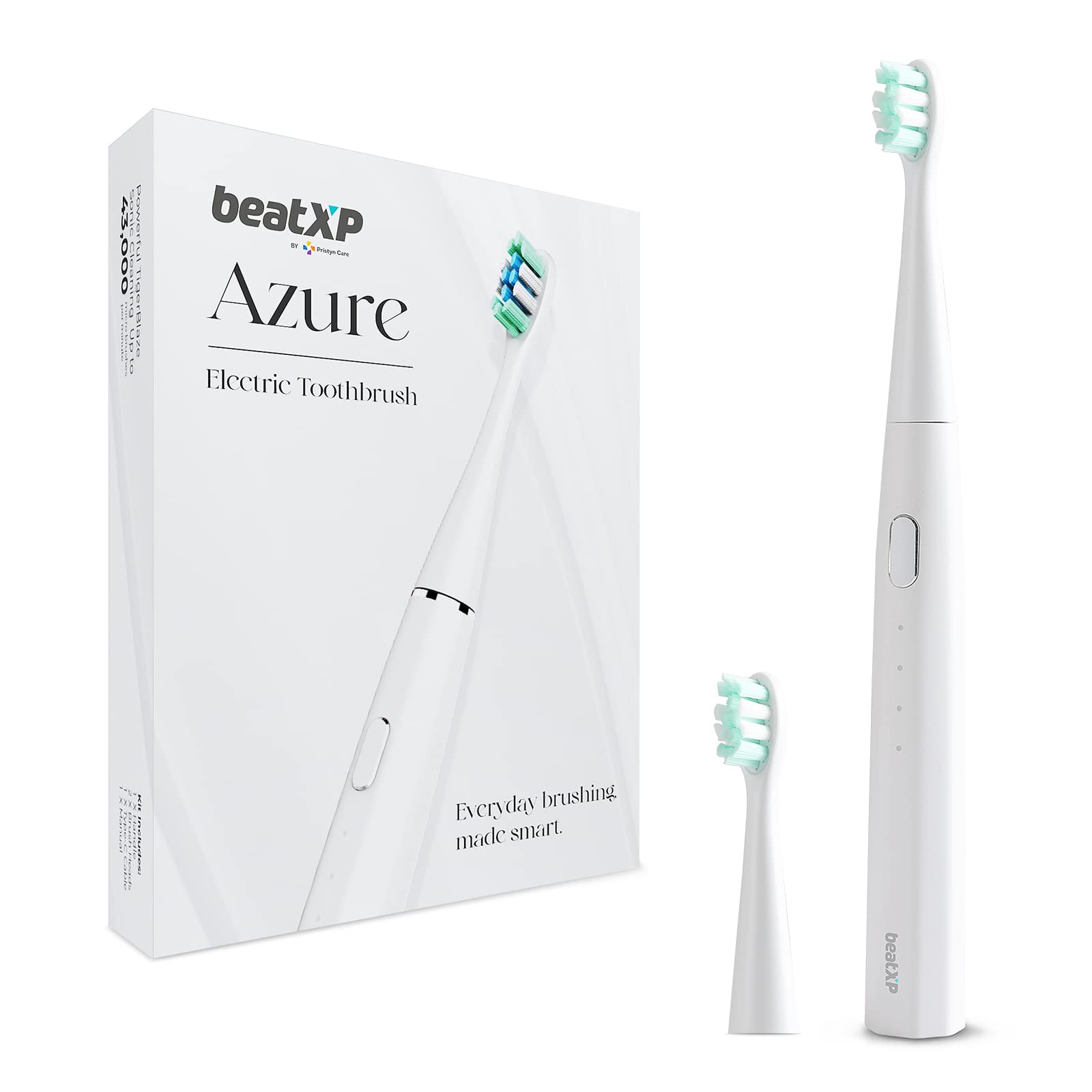 beatXP Azure Electric Toothbrush for Adults with 2 Brush Heads & 5 Cle
