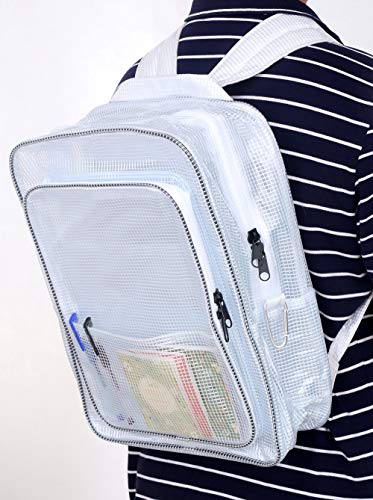 [KANGLIFEN] エンジニアバッグ クリーンバッグ クリーンルーム用透明バック リュック静电防止40cm*30cm*15cm