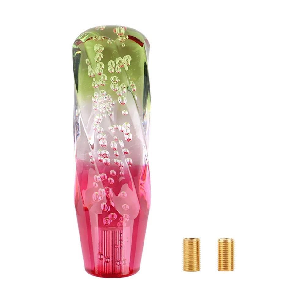 HYASDBWE 10 15 20 25 30cm Car Crystal Resin Bubble Gear Shift Knob AT MT Auto Manual Stick Gear Shifter Stick Lever Gear Shifter Parts(Green,15cm)