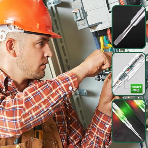 Image of High-Brightness Intelligent Voltage Tester Pen - Multi-function LED Test Pen with Screwdriver for Electric Power Testing 70-250V AC Socket Circuit Testers Non-Contact Voltage Tester Detector(1pc)