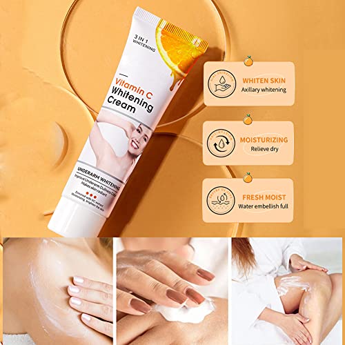 Underarm Whitening Cream, Crème Blanchissante, Skin Lightening Cream, Armpit Whitening Cream, Skin Bleaching Cream, Efficace pour les Aisselles, Les coudes, Blanchit, Nourrit