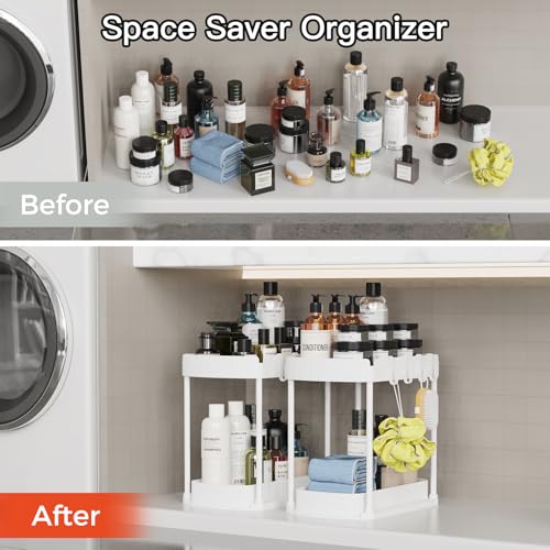 Ukeetap 2 Pack Multi-Purpose Pull-Out Storage Organizers, Under Sink Organizers and Storage for Bathroom & Kitchen, Under Cabinet Organizers and storage - Image 6