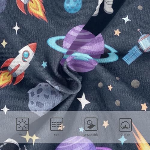 Astronauts Girls Underwear, Toddler Girl Briefs, Cotton Underwear Girls, 2–8 Years3