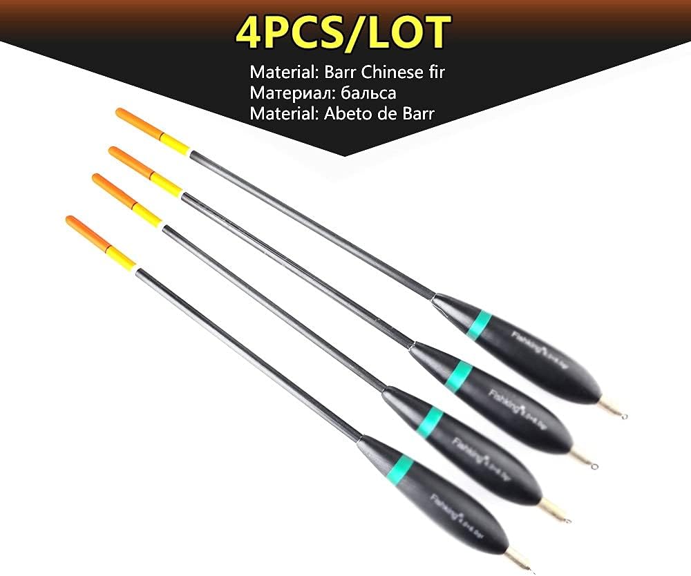 4pcs Fishing Floats Mixed Size Balsa Weight Bobber Cork Fir Float Vertical Pesca for Carp Tackle