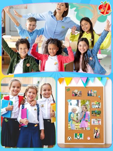 Image of JUNEBRUSHS 28PCS Back to School Enamel Pins Cute Brooch Pins | Welcome Back to School Party, Classroom Favor Supplies, Exchange Gift Clothes Hat Accessories