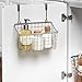 Spectrum Hanging Baskets for Organizing (Small, Industrial Gray) - Grid Over the Cabinet Wire Basket for Kitchen or Bathroom - Door Hanging Storage Organizer for Cleaning Supplies, Washcloths, Towels