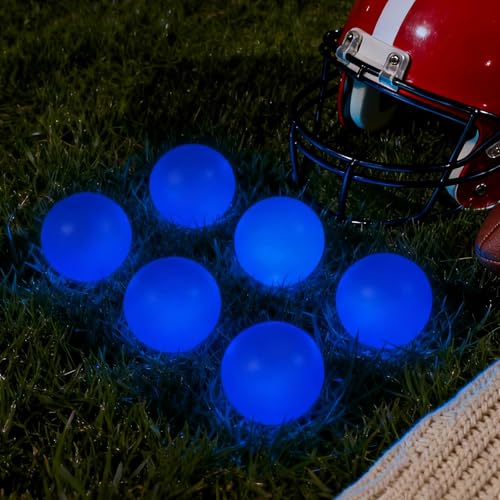 image for Deekin 8 Street Hockey Balls Glow in The Dark Sports Balls for Indoor 