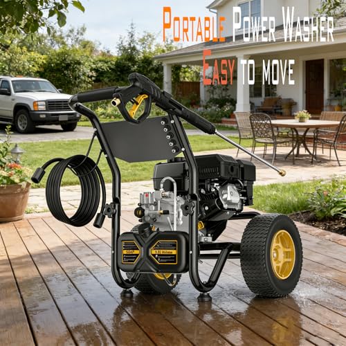 Heavy-Duty Gas Pressure Washer, 3600PSI at 2.7GPM Power Washer,Portable, 30-feet Pressure Hose,Industrial Style,Axial Cam Pump, for Siding, Driveway, House, Car, RV, Paint Preparation etc. - Image 3