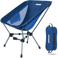 Fauteuil De Camping Pliable Marchway - Bleu, Léger & Ultraléger Pour Rando Et Plein Air