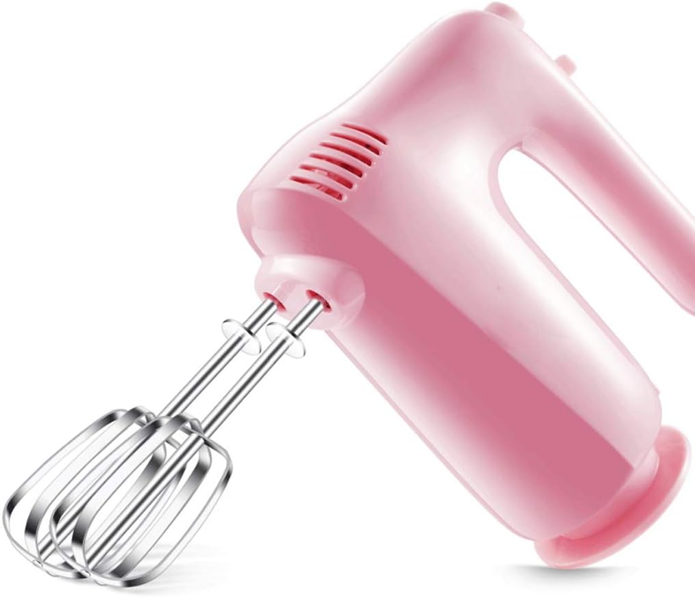Hand Mixer, Electric Handheld Mixer with 5 Speed and Button, Includes Sturdy Beaters and Dough Hooks