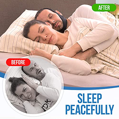 Aveela Anti Snoring Chin Strap For Cpap Users | Large | Keep Mouth Closed While Sleeping | Adjustable Premium Snore Stopper Head Strap For Men And Women | Itch-Free Material For Uninterrupted Sleep #TOP6