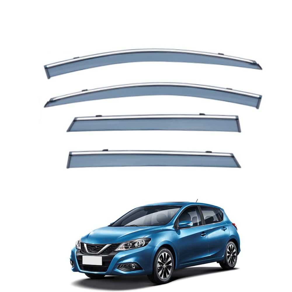 Qoemrhelt Normal 4Pc Set In-Channel Wind Deflectors, For Nissan Pulsar C12 C13 2013-2018 Window Visors Rain Guards Vent Visors Rain & Sun Protection,Car Accessories,C13